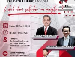 Saksikan!!! Perisai Badilum Eps. 6: Pemaafan Hakim dalam Era Baru Hukum Pidana