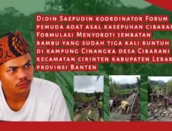 Koordinatoor Formulasi Soroti Penanganan Jembatan Bambu Yang Runtuh di Desa Cibarani