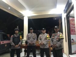 Perketat Mako, Personil Polsek Sajira Polres Lebak Giat Sispam Mako Malam Hari