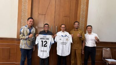Manajamen Adhyaksa FC Banten Sowan Ke Gubernur, Izin Stadion BIS Jadi Homebase, pada Selasa (03/06/2025).